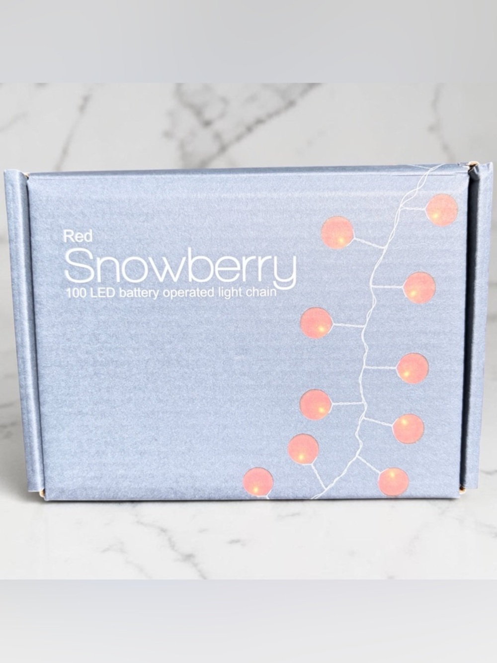 Red Snowberry 100 LED Light Chain NIB